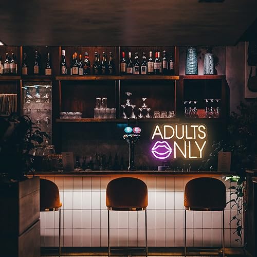 Miniatura 7 de Letrero de neón para adultos con labio rosa, luces de neón sexy, letrero de barra de neón con letra naranja, letrero de neón para dormitorio, bar,
