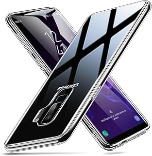 ESR Funda para Samsung S9 Plus S9+ Cristal Templado [Imita la Parte Posterior del Vidrio] [Resistente a los Ara?azos] + Borde de Silicona Suave para Samsung S9 Plus -Transparente