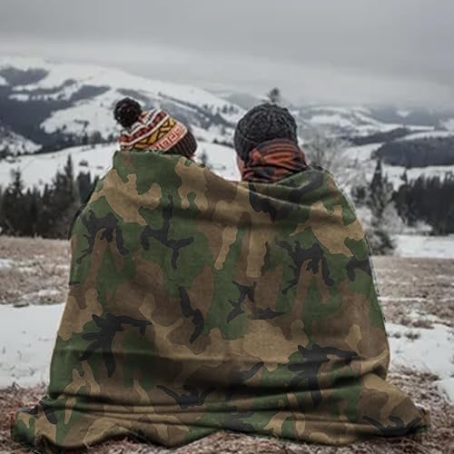 Vista 11 de LOOGU Manta de camuflaje con aislamiento impermeable para acampar al aire libre, senderismo, caza, supervivencia, mochilero, picnic Alpha Green