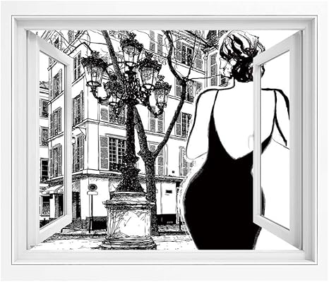 Amazon パリ市の装飾 偽窓ステッカー ウォールステッカー Pvc壁紙シール 90x60 Cm パリの通り古い建物のファサード都市景観における黒いドレスの若いエレガントな女性 風景 景色 おしゃれ ウォールステッカー 多用途なシール Diyシール ウォールステッカー オンライン通販 Amazon パリ市の装飾 偽窓ステッカー ウォールステッカー Pvc壁紙シール 90x60 Cm パリの通り古い建物のファサード都市景観における黒いドレスの若いエレガントな女性 風景 景色 おしゃれ ウォールステッカー 多用途なシール Diyシール ウォールステッカー オンライン通販