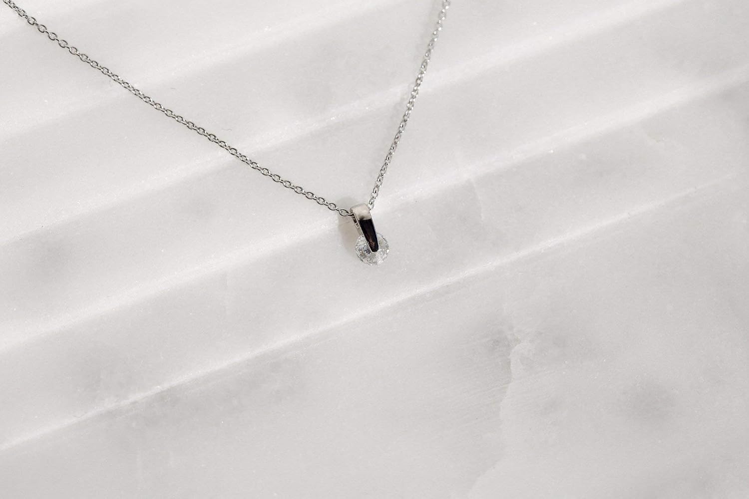 Kobelli 1/4ct Suspended Solitaire Necklace