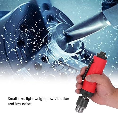 Miniatura 7 de 38in Straight Pneumatic Drill, High Speed Straight Pneumatic Power Drilling Machine Tool Set Efficient for DIY Fans Red 20000rpm Air Drill