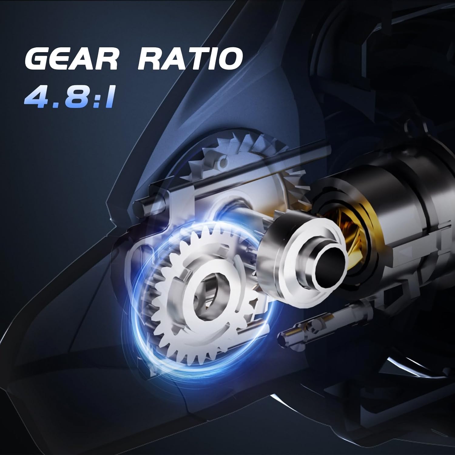 BILLINGS Saltwater Spinning Reel,Up to 44LBs Max Drag Big Game Surf Fishing Reels,4.8:1 Gear Ratio,with CNC Aluminum Spool,Heavy Long Casting Offshore and Inshore Saltwater Surf Fishing Reels