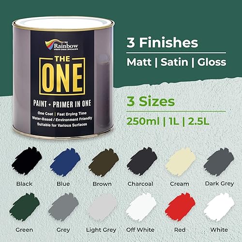 Miniatura 6 de THE ONE - Pintura e imprimador, pintura duradera todo en uno de secado rápido para muebles, armarios, puertas, paredes, baño, cocina,