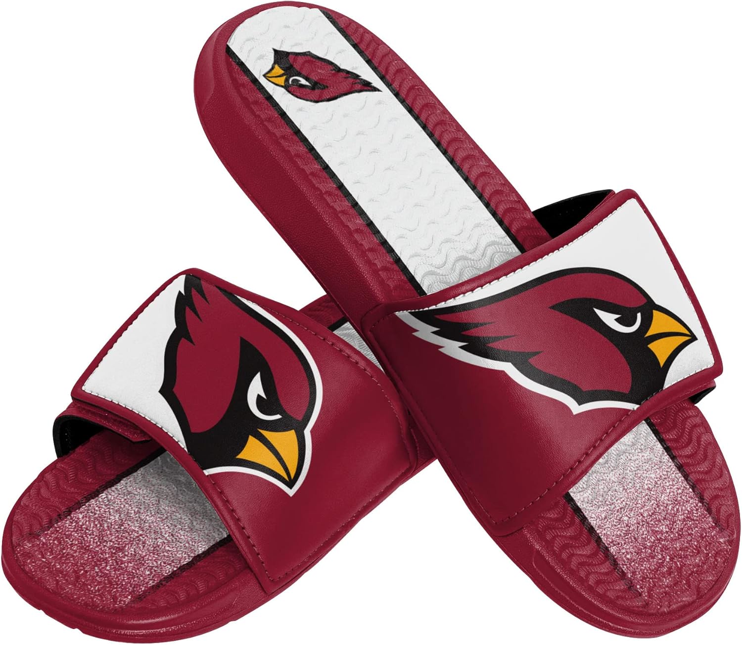 FOCO mens NFL Team Stripe Logo Athletic Sport Shower Flip Flop Sandals Gel Slides