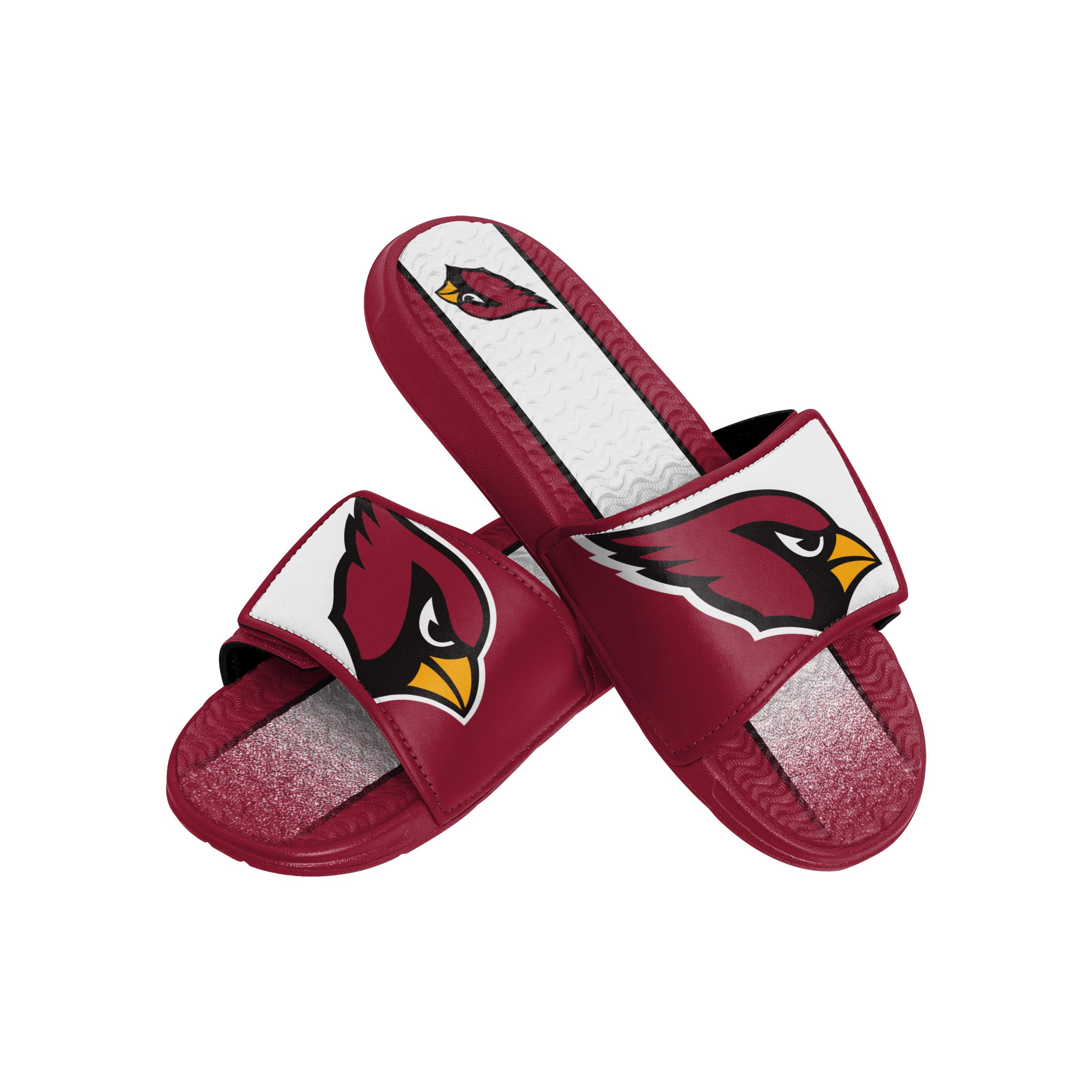 FOCO mens NFL Team Stripe Logo Athletic Sport Shower Flip Flop Sandals Gel Slides