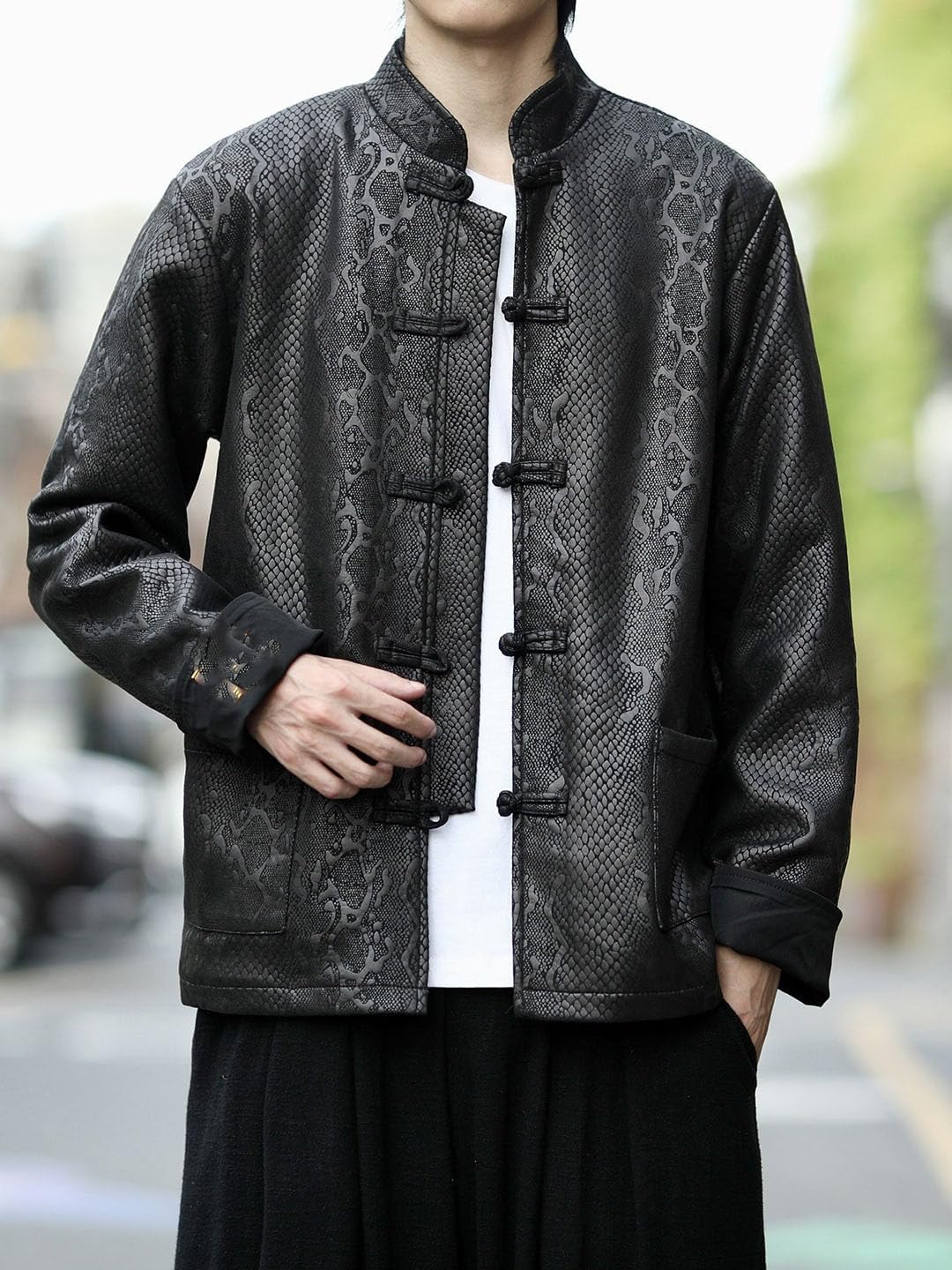 Men's Shirt Chinese Style Autumn Loose Stand Collar Tang Suit