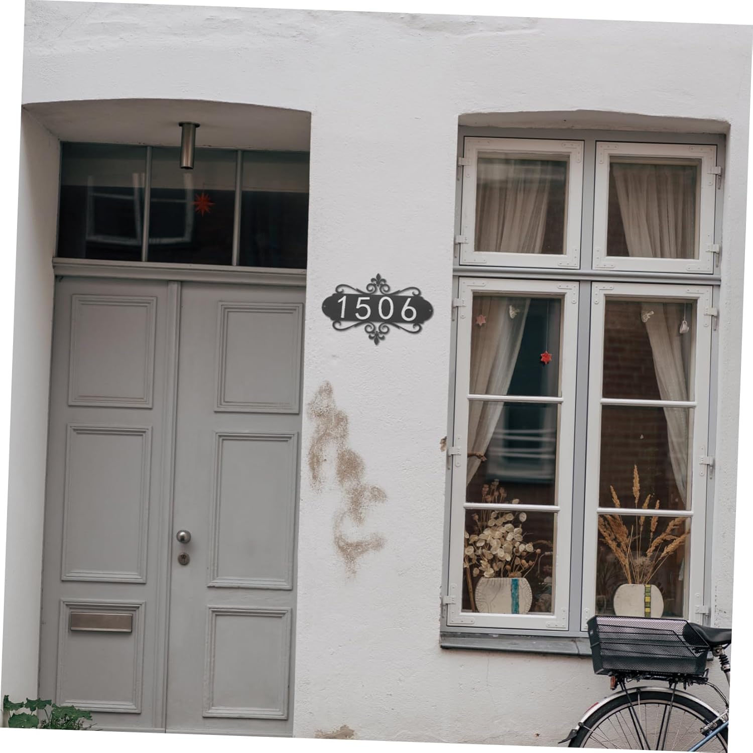 Address Number Sign 1 Set of Iron Wall Number Weatherproof Design Ideal for Yard Garden and Outdoor Use