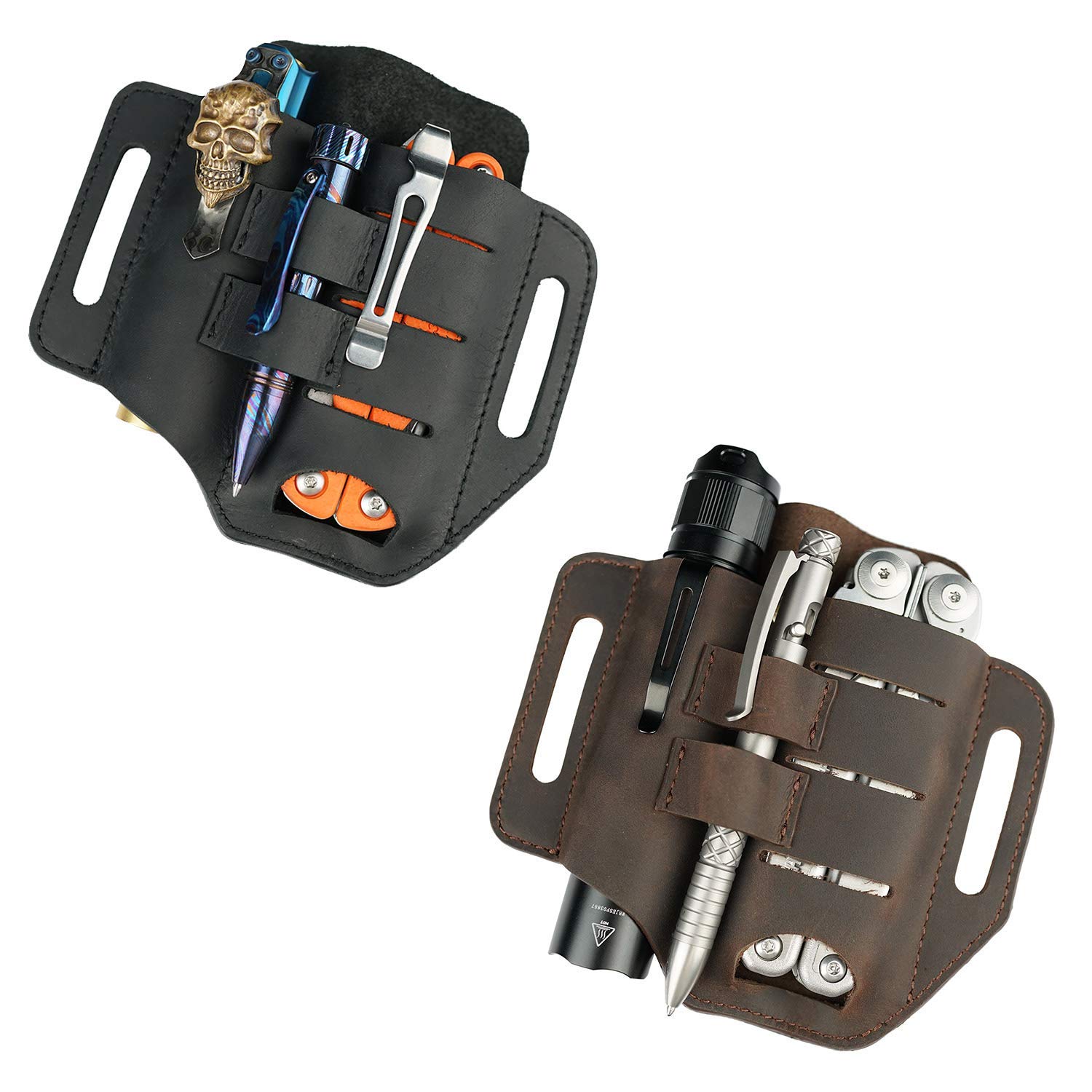 Buy VIPERADE PJ13 EDC Leather Sheath, Belt Sheath/Leather Flashlight Holster/for Leatherman