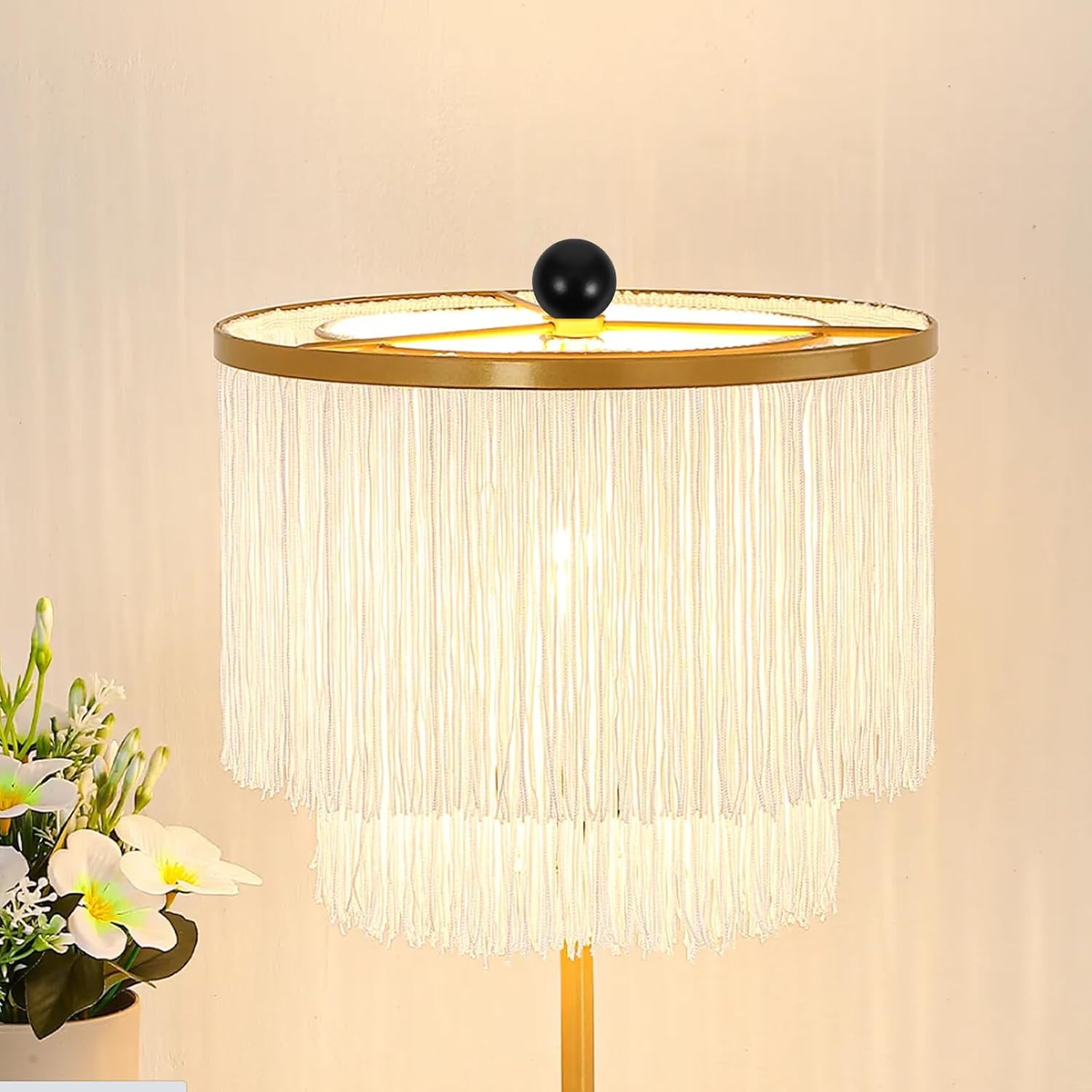 SOLUSTRE Decorative Iron Ball Lamp Shade Finial Cap Harp Topper for Table and Floor Lamps with Easy Attachment and Stylish Design