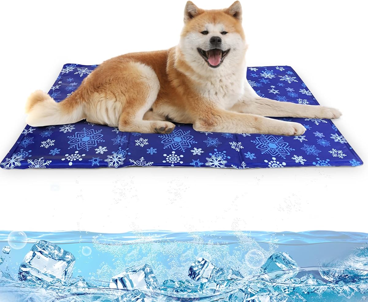 NAMOTEK Pet Cooling Mat for Dogs Non-Toxic Gel Self Cooling Pad for Dogs Cats in Hot Summer Durable Cool Pad Waterproof & Easy Clean