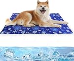 Pet Tapis de refroidissement pour chiens Gel non toxique Pad auto-refroidissement pour chiens Chats en été chaud Cool Pad durable imperméable & Facile à nettoyer XLarge 120x80cm