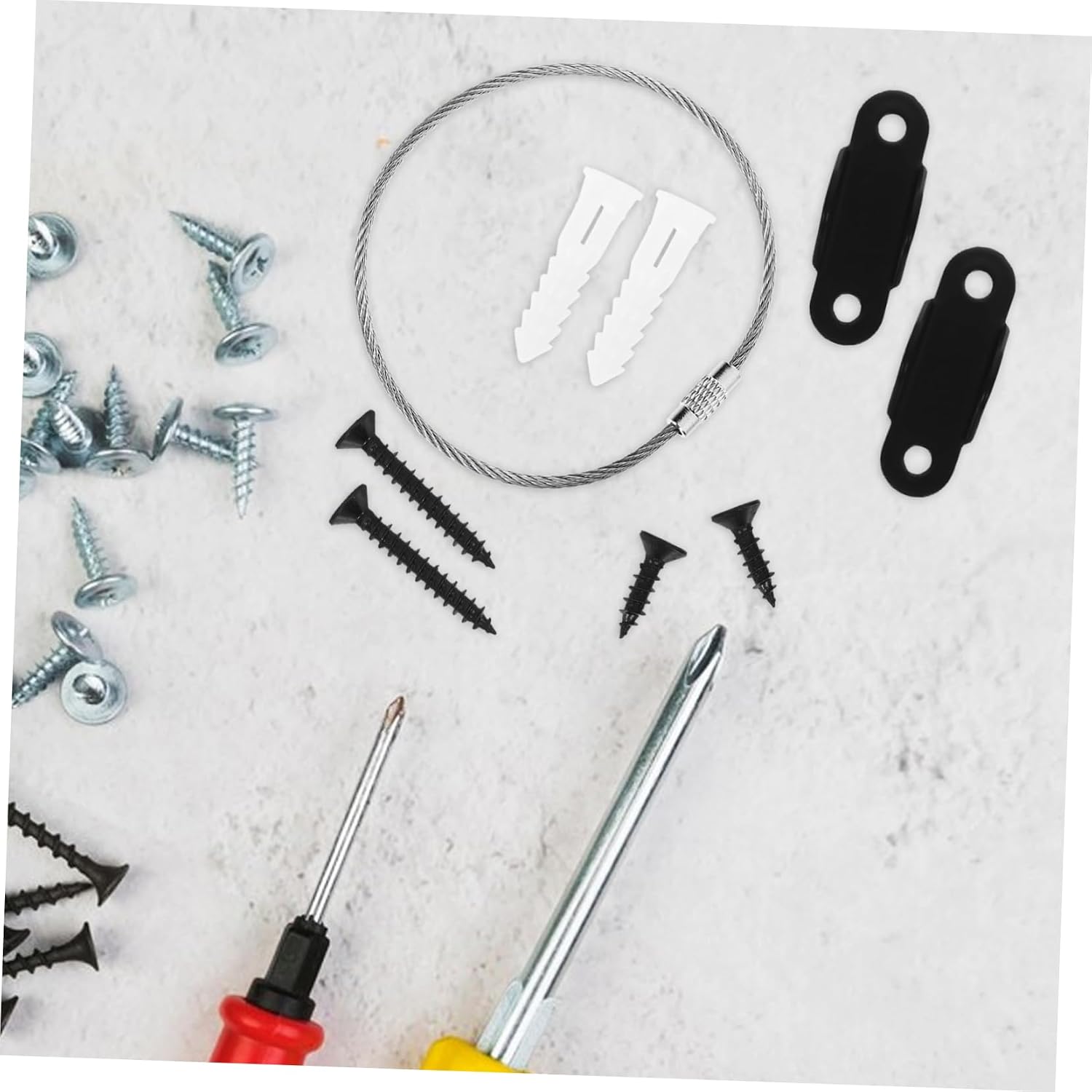 4sets Furniture Anchors for Proofing of Wall Anchors for Securely Fixing Bookcases Wardrobes and Tv Stands
