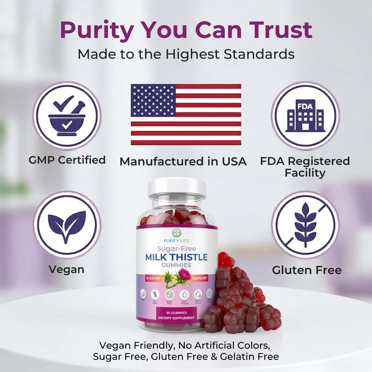 Sugar-Free Milk Thistle Gummies for Liver Cleanse Detox & Repair, Vegan — Amazon image 5