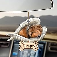 Vista 55 de Chihuahua Sleeping Angel - Adorno conmemorativo de acrílico 2D personalizado para perro, regalo para la pérdida de mascotas, regalo de simpatía