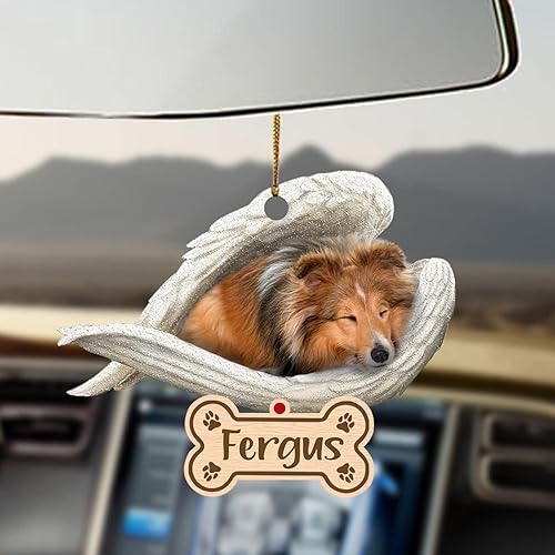 Miniatura 55 de Chihuahua Sleeping Angel - Adorno conmemorativo de acrílico 2D personalizado para perro, regalo para la pérdida de mascotas, regalo de simpatía