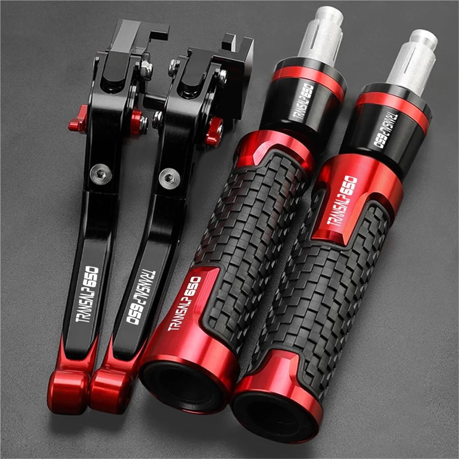 CFSJRXZ Clutch Levers Motorcycle Brake Clutch Lever Non Slip Handlebar Grips for XL 650V Transalp XLV 650 2001-2007 with Handle Bar End Motorbike Brake Lever Handlebar Grips(Color 8)