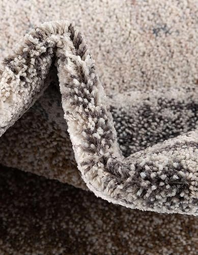 Miniatura 6 de Unique Loom Eco Southwestern Collection - Alfombra redonda de 7 pies x 7 pies, color marfil y negro