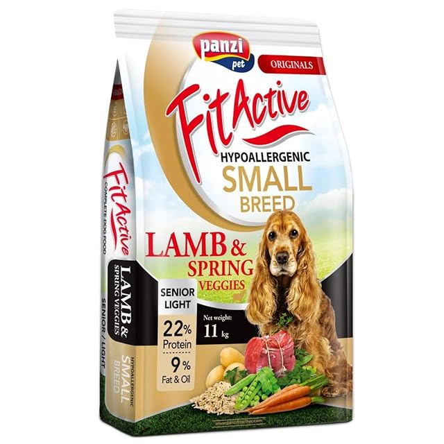 Panzi Pet - Fit Active Senior/Light 11kg - Alimento hipoalergénico para Perros pequeños con Cordero