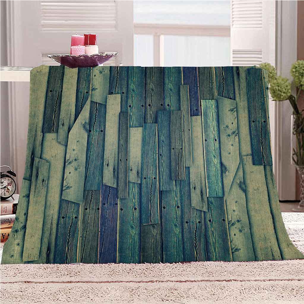 Couverture sofa 3D effet bois vintage pour des soirées cocooning chaleureuses