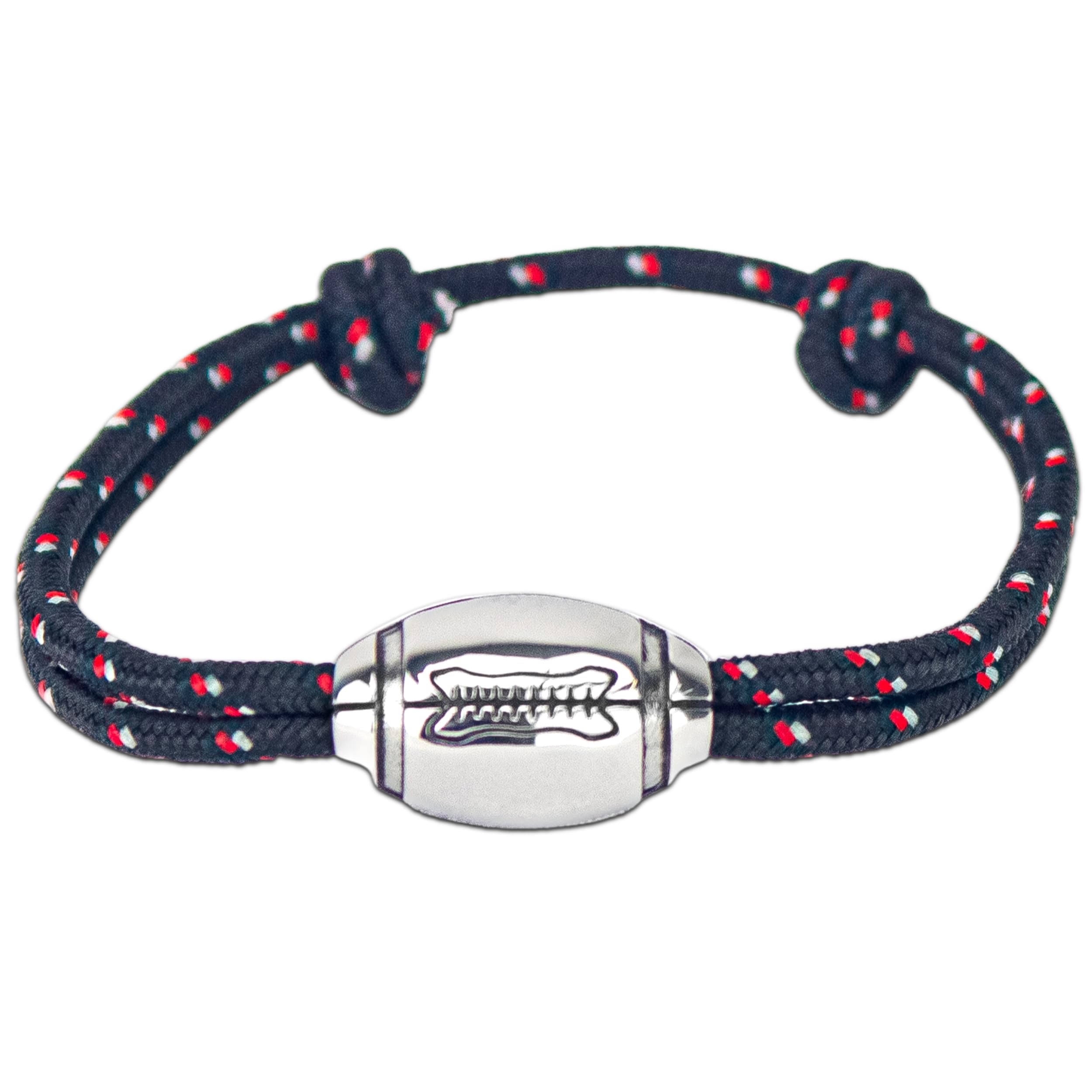 Ernestine - Bracelet rugby - taille ajustable, cadeau fête des pères papi - joueurs de rugby, avec breloque ballon de rugby - bracelet rugby XV de France pour hommes - cadeaux homme papi - rugbyman