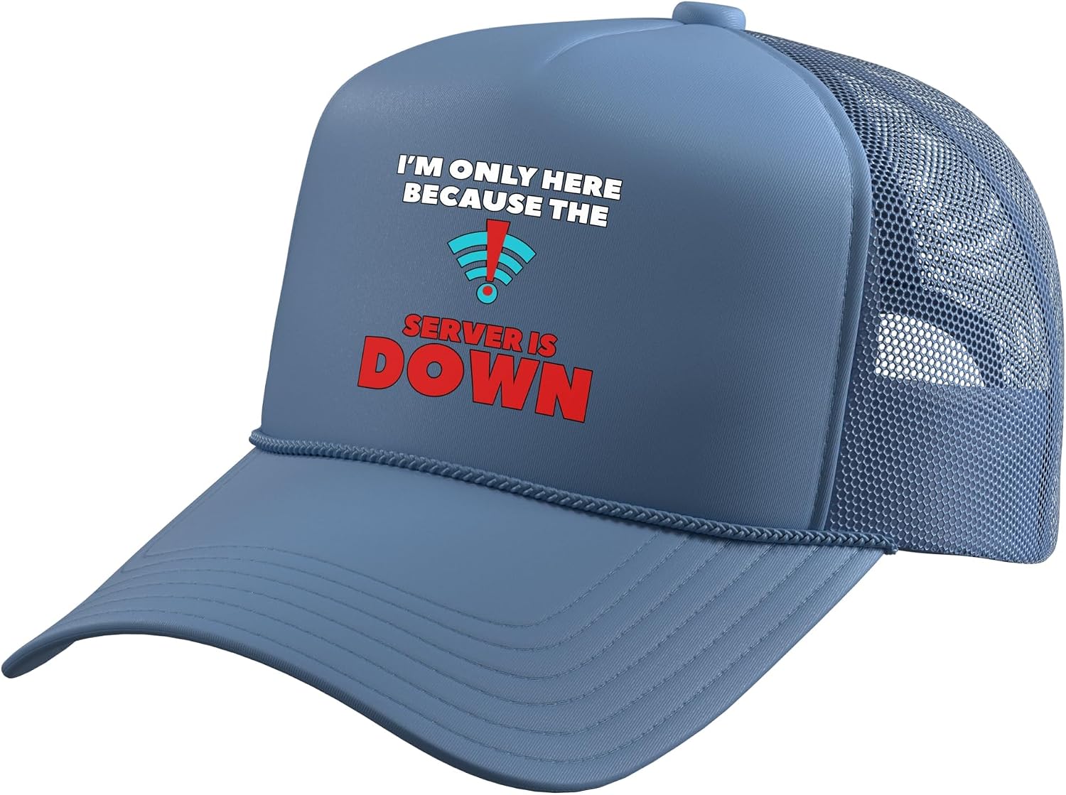 Server Down I Sarcastic IT I Computer I Geek I Funny Nerd Trucker Hat with Adjustable Mesh Back