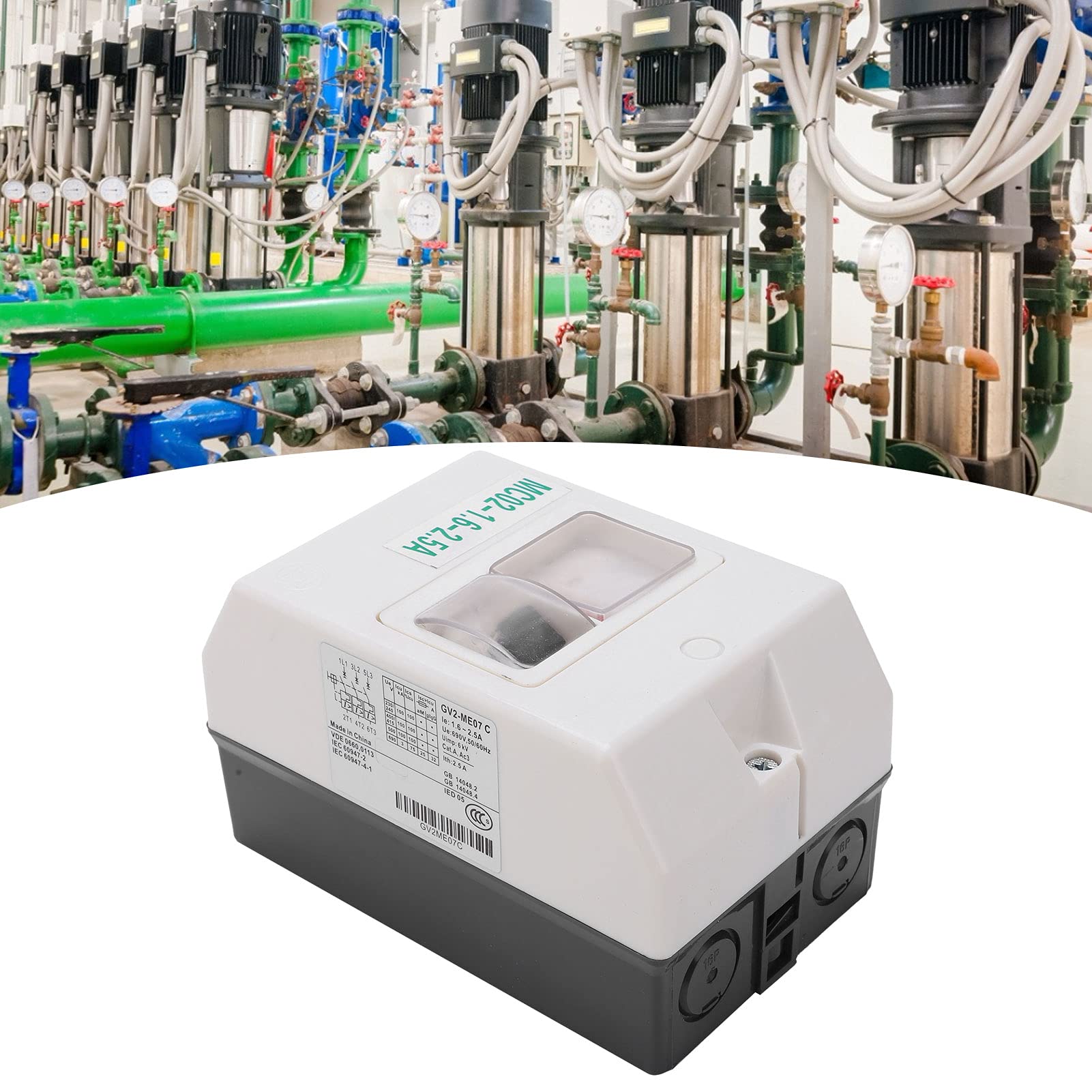 MC02-1.6-2.5a Interruttori salvamotore 220V/380V Interruttori automatici miniaturizzati 50/60Hz Protezione perdite Interruttore aria per motore elettrico
