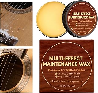 Guitar Shine Wax | 80g String Instrument Dryness Repair | Wood Protection Guitar Wax | for Professionals Guitarists Learners Month Routine Pre-Concert Post-Performance Travel