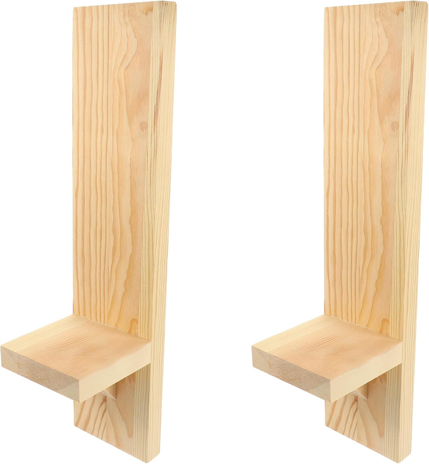 Rustic Wooden Wall Candle Sconces Vintage Wall-Mounted Candlestick Holders for Home Decor Elegant Tea Light Pillar Candle Display for Living Dining Holiday Ambiance