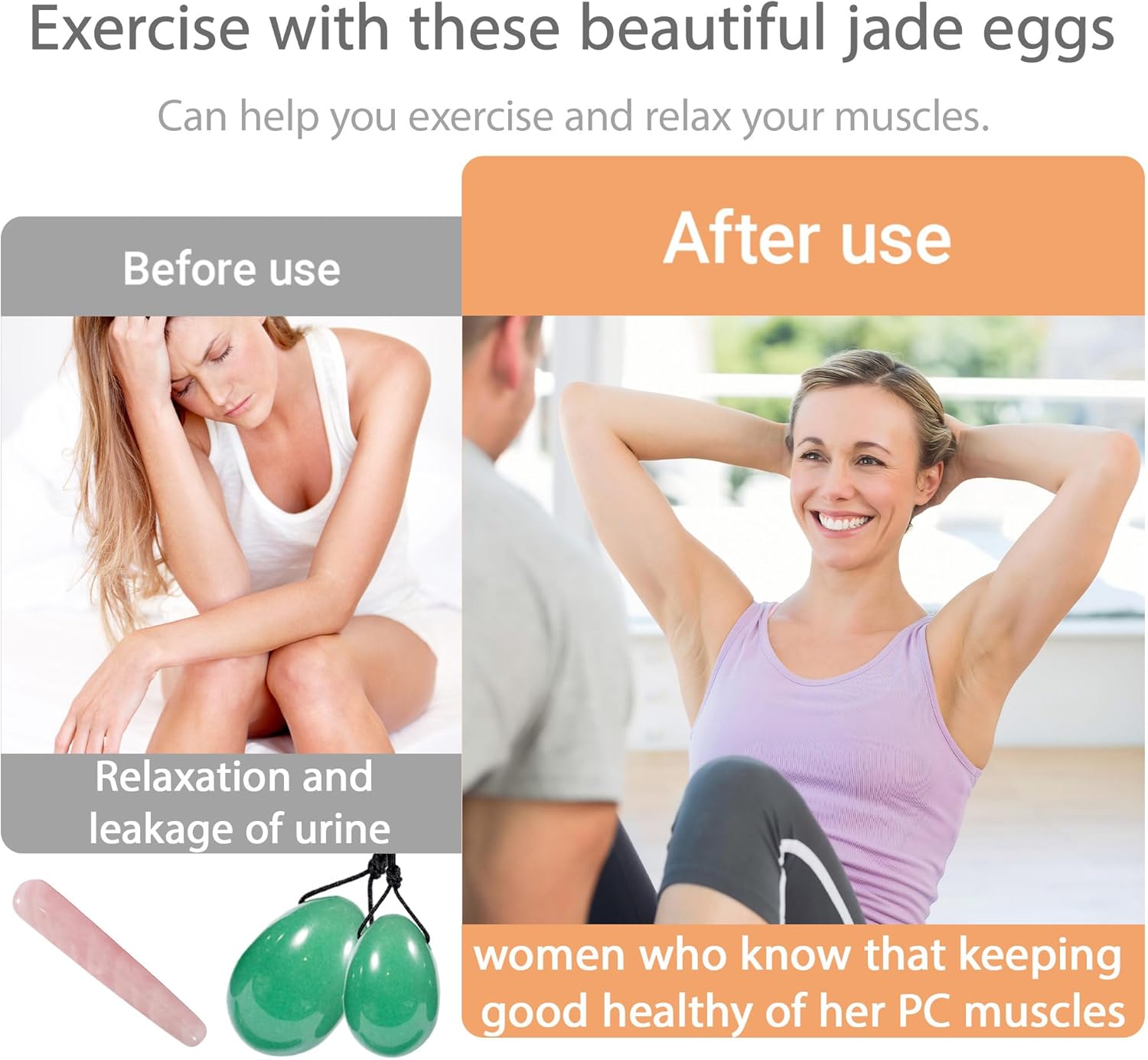 Set Green Jade Eggs Balls Stone Multiple Colors and Styles Natural Green Stones Jade Egg Massage Stone for Women Pelvic Strength Body Train Crystal Balls (Four-Piece Set,4pcs-12)