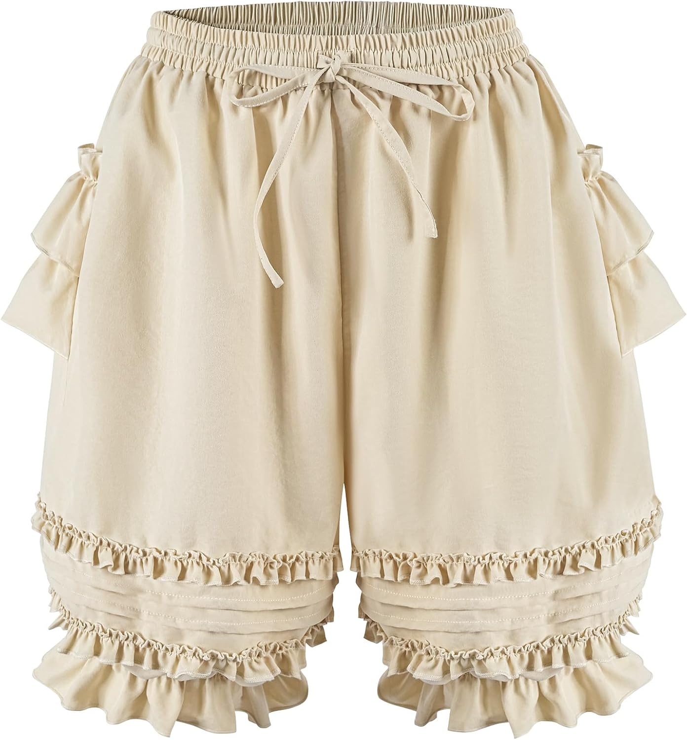 CR ROLECOS Bloomers for Women Victorian Ruffle Bloomers Short Pants Pumpkin Steampunk Pantaloons Renaissance Pettipantsons