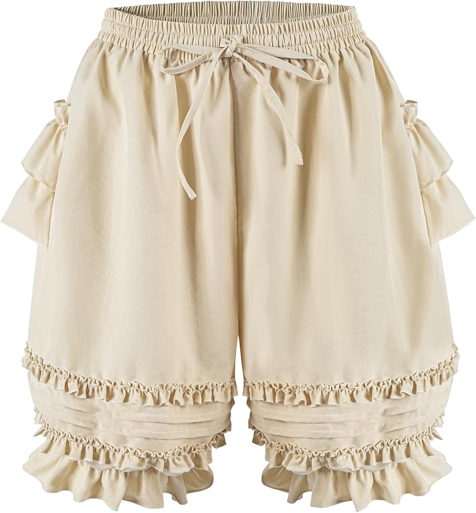 LSYYSKB Bloomers for Women Ruffled Lace Bloomers Shorts Ruffle