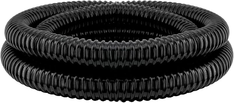 1" Dia. Corrugated Pond Tubing 1-Inch ID, 3.9 FT Length, Black PVC Kinkproof Strong Flex Tubing 1 INCH ID - 3.9FT