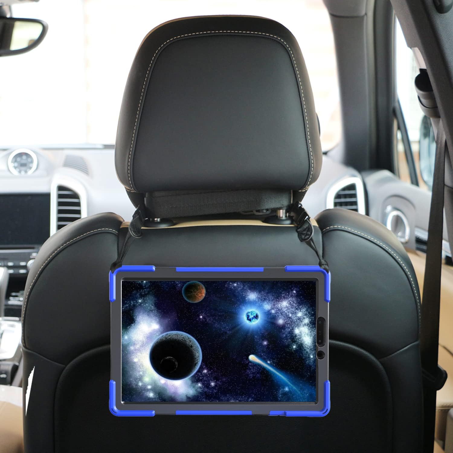 Shockproof Case for Samsung Galaxy Tab A 9.7'' 2015 (SM-T550 T555 SM-P550 P555),Portable Heavy Duty Tablet Cover with 360 Rotating Stand Handle Strap & Shoulder Belt Carrying Case (New Blue)