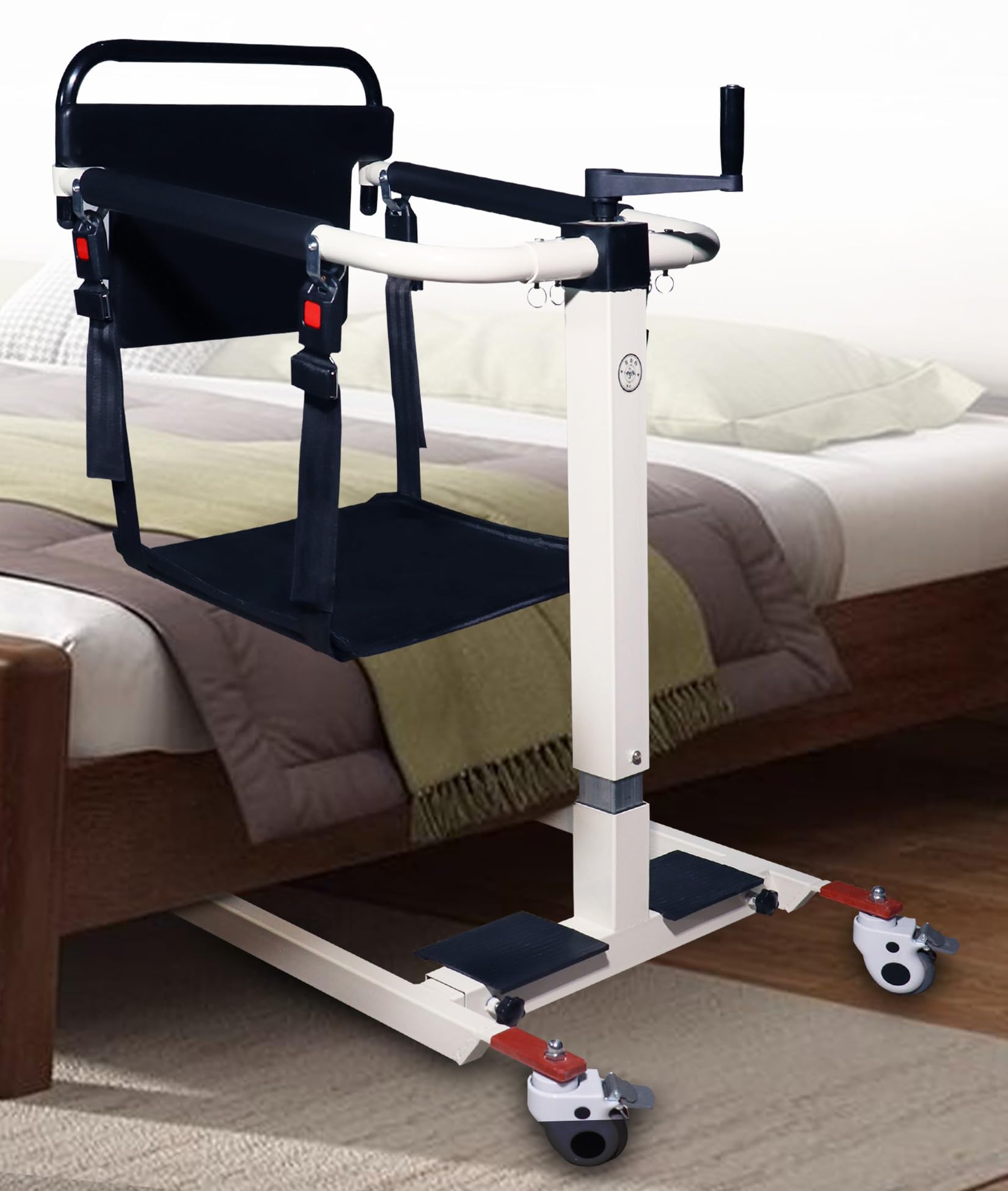 Elevador de Pacientes, Ajustable en Altura/Anchura, Elevador de Silla de Camilla, Elevador de Silla para Personas Mayores, Dispositivo de Transferencia de Silla de Ruedas a Coche
