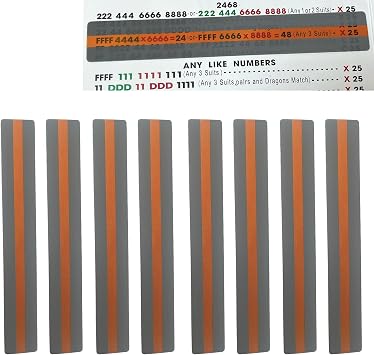 8 PCS Mahjong Line Reader, Mahjong Card Line Guide, Mah Jongg Card Line Finder, Mahjong Gifts, Mahjong Accessories, Mahjong Rules Helper Orange