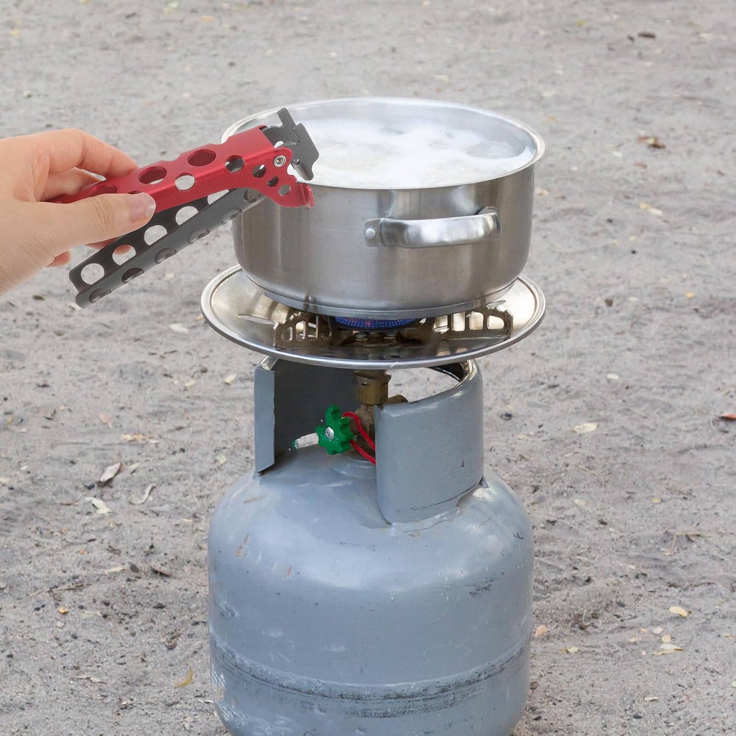 VANZACK Outdoor Camping Pot Clamp for Hot Pans and Pots Aluminum Alloy image 5
