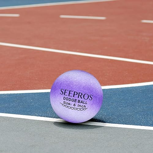 Miniatura 5 de SEEPROS Juego de 6 bolas de espuma  Piel suave rebote bajo color arcoíris de ensueño perfecto para juegos al aire libre juego de 6 con bolsa de