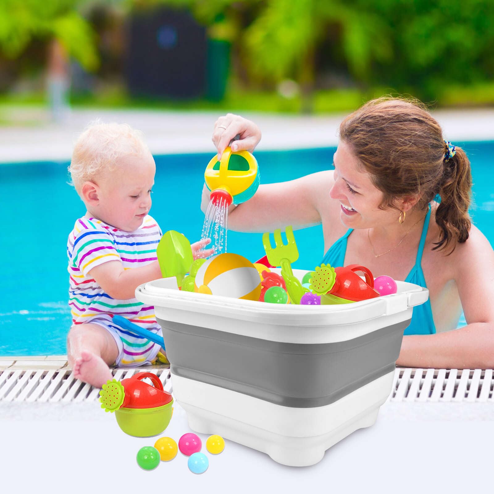 Badewanne Aufbewahrung DMJJSD Badewannenspielzeug A Produktbild-Vorschau 2