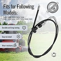 Vista 5 de Cable de estrangulador 112-9753 compatible con cortacésped Toro Timecutter 74365 74366 74374 74386 74387, 112-9753 Cable de estrangulador Exmark