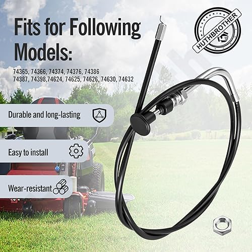 Miniatura 5 de Cable de estrangulador 112-9753 compatible con cortacésped Toro Timecutter 74365 74366 74374 74386 74387, 112-9753 Cable de estrangulador Exmark