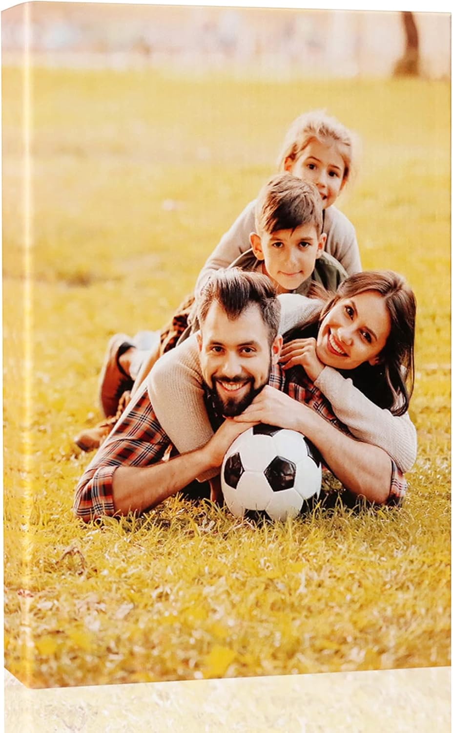 Personalized Pictures to Canvas for Wall 20x16 inches, Custom Prints with Your Photos Family/Pet/Kid/Lovers, Frame, 20x16in