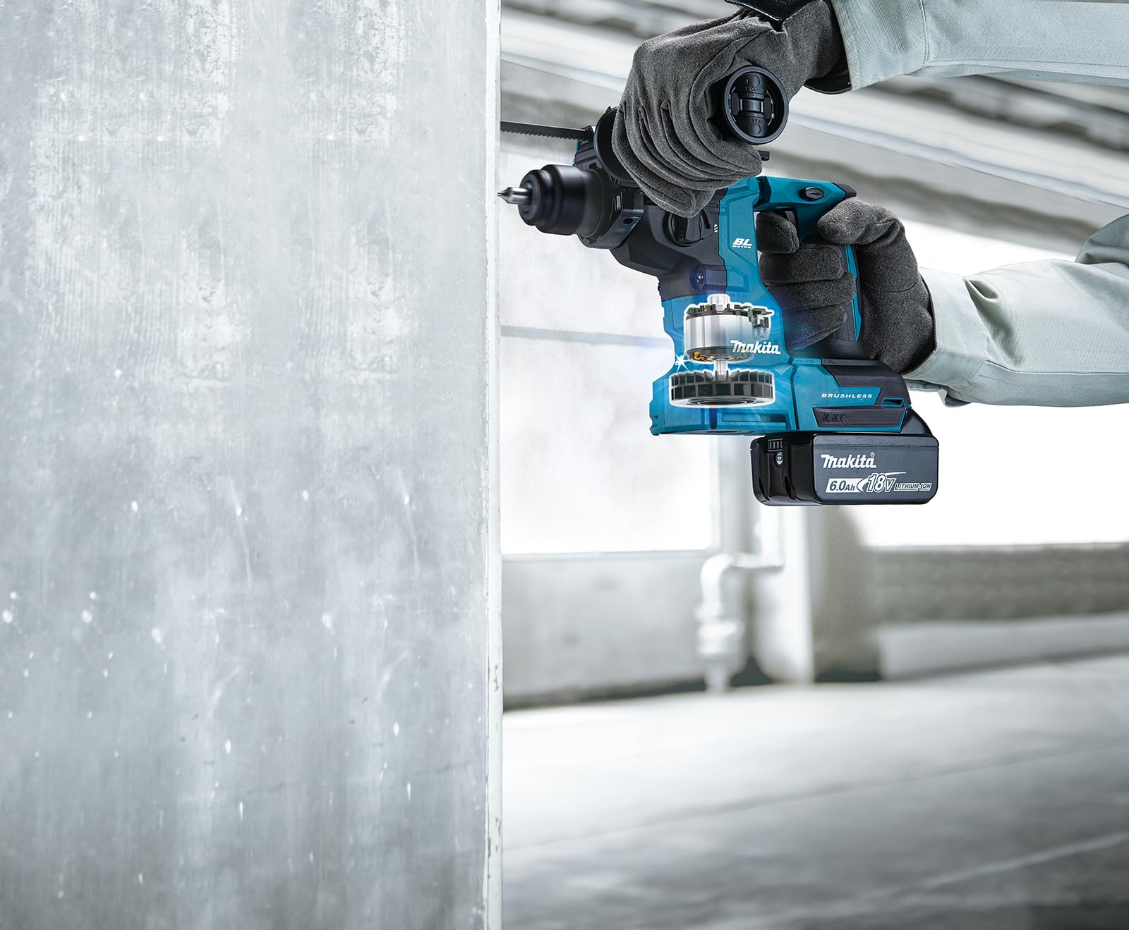 Makita DHR183Z Akku-Kombihammer f. SDS-PLUS 18V (ohne Akku, ohne Ladegerät)