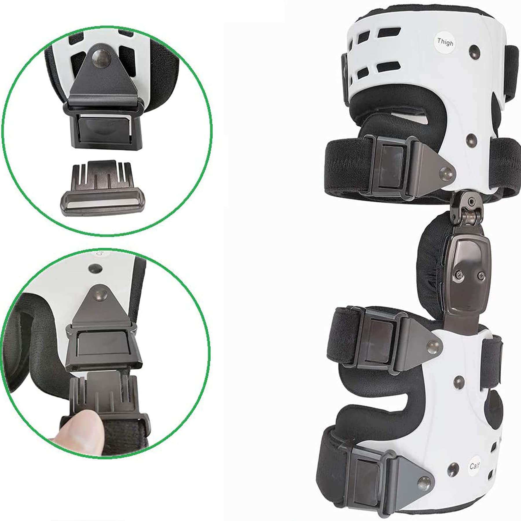 Rodillera ROM con Bisagras para ACL Ligamento Lesiones Deportivas Osteoartritis Leve Desgarros del Menisco Rodillera Rotuliana para Estabilización Recuperación para Hombres Muje,Right