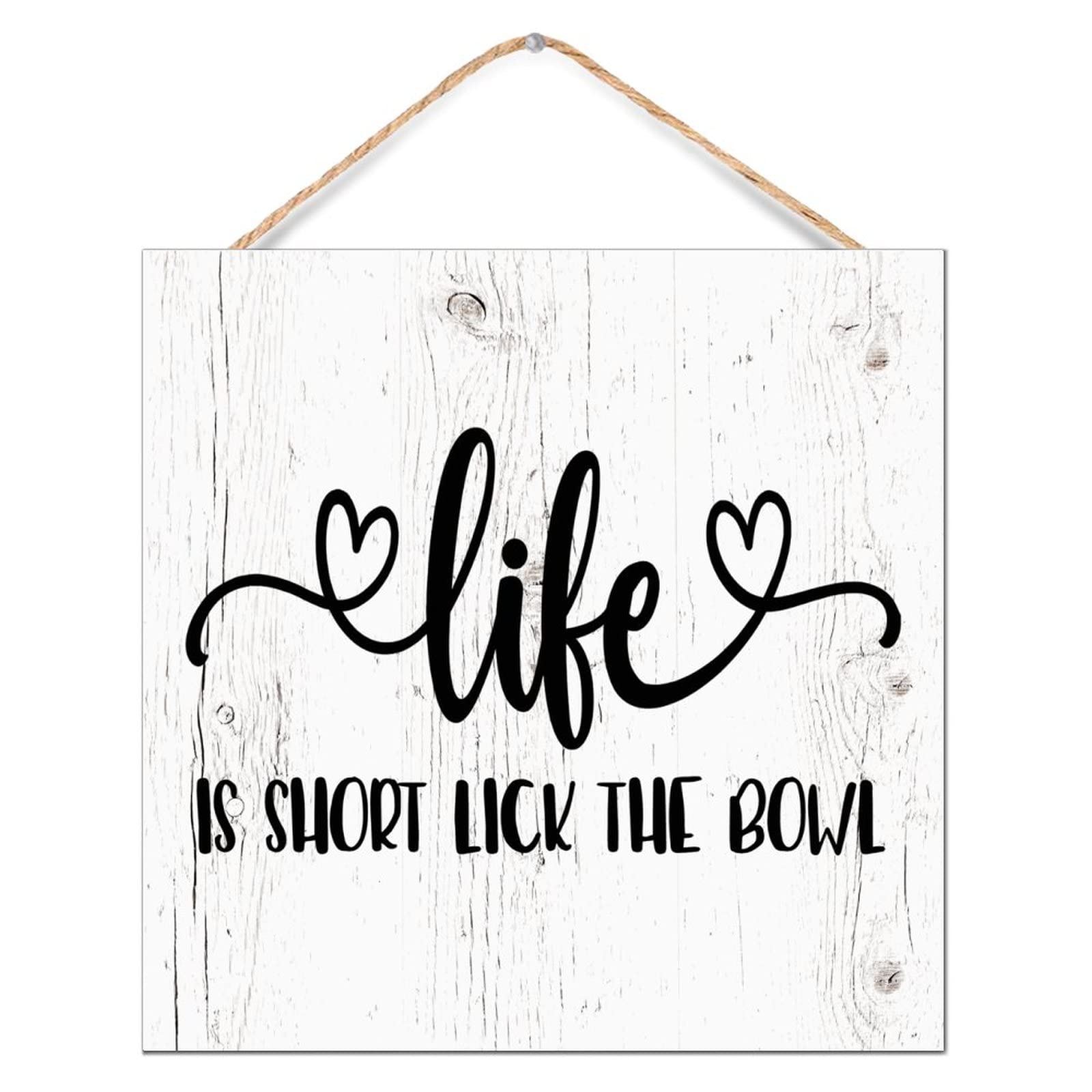 Décoration murale pour extérieur et intérieur avec message positif en bois vieilli
