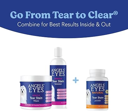 Angels' Eyes Natural Tear Stain Prevention Powder for Dogs & Cats | Chicken Flavor | 75g | Daily Eye Stain Support for All Breeds | No Wheat or Corn | Cranberry & Marshmallow Root