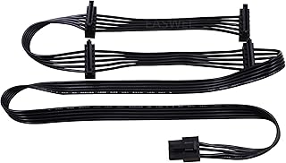 6Pin PCI-E to 4 SATA 15Pin Modular Power Supply Cable for Silverstone SST Series