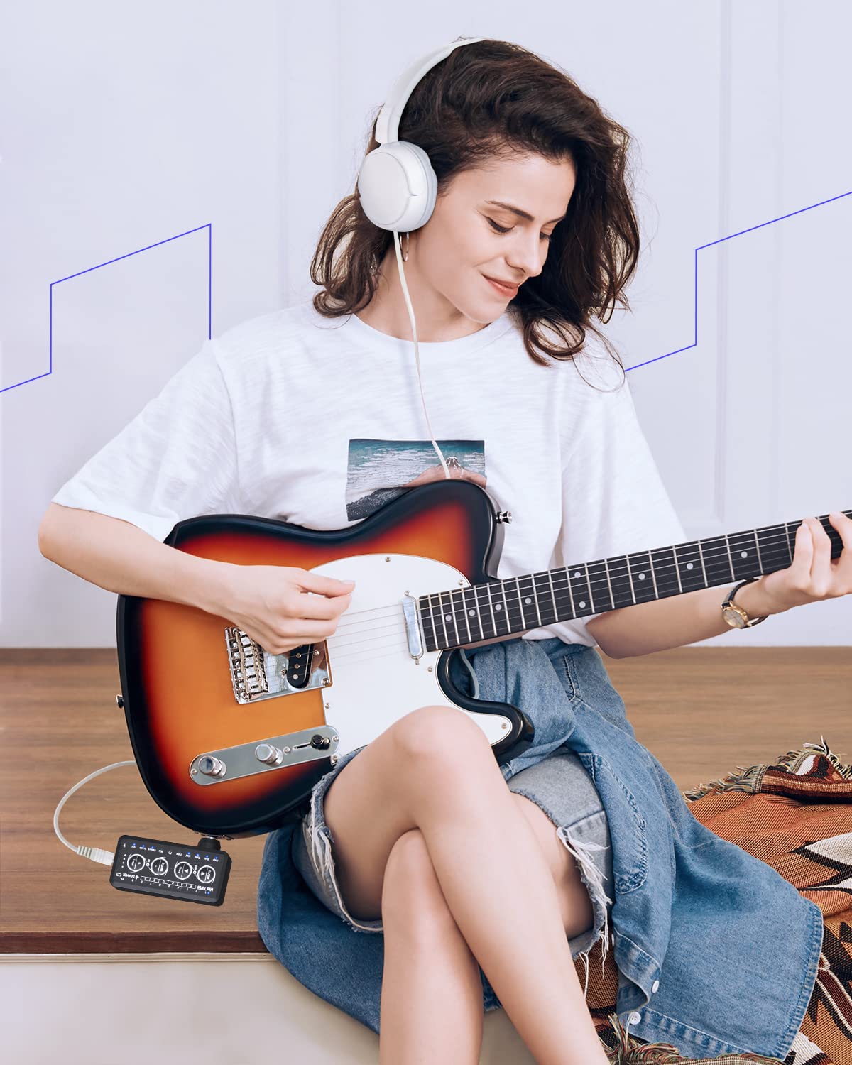 Buy Donner Guitar Headphone Amp, Mini Turbo Headphone Amplifier Guitar