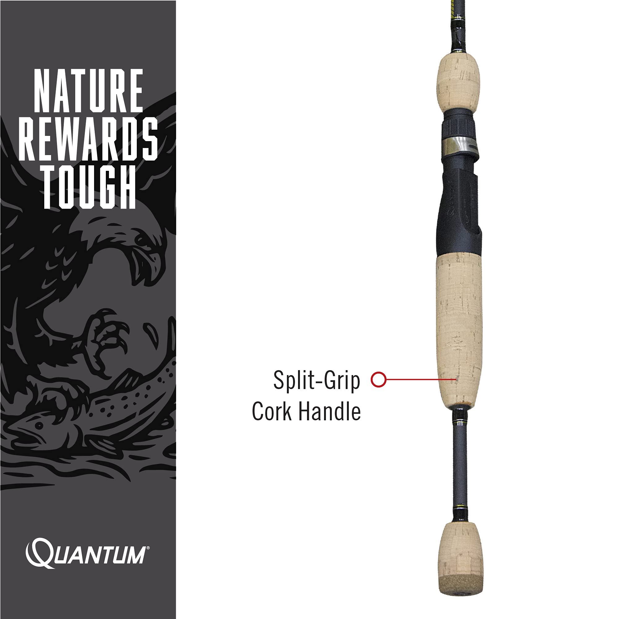 Quantum QX36 7' 2PC M Spin Rod, Multi (QX36S702M,PB3)
