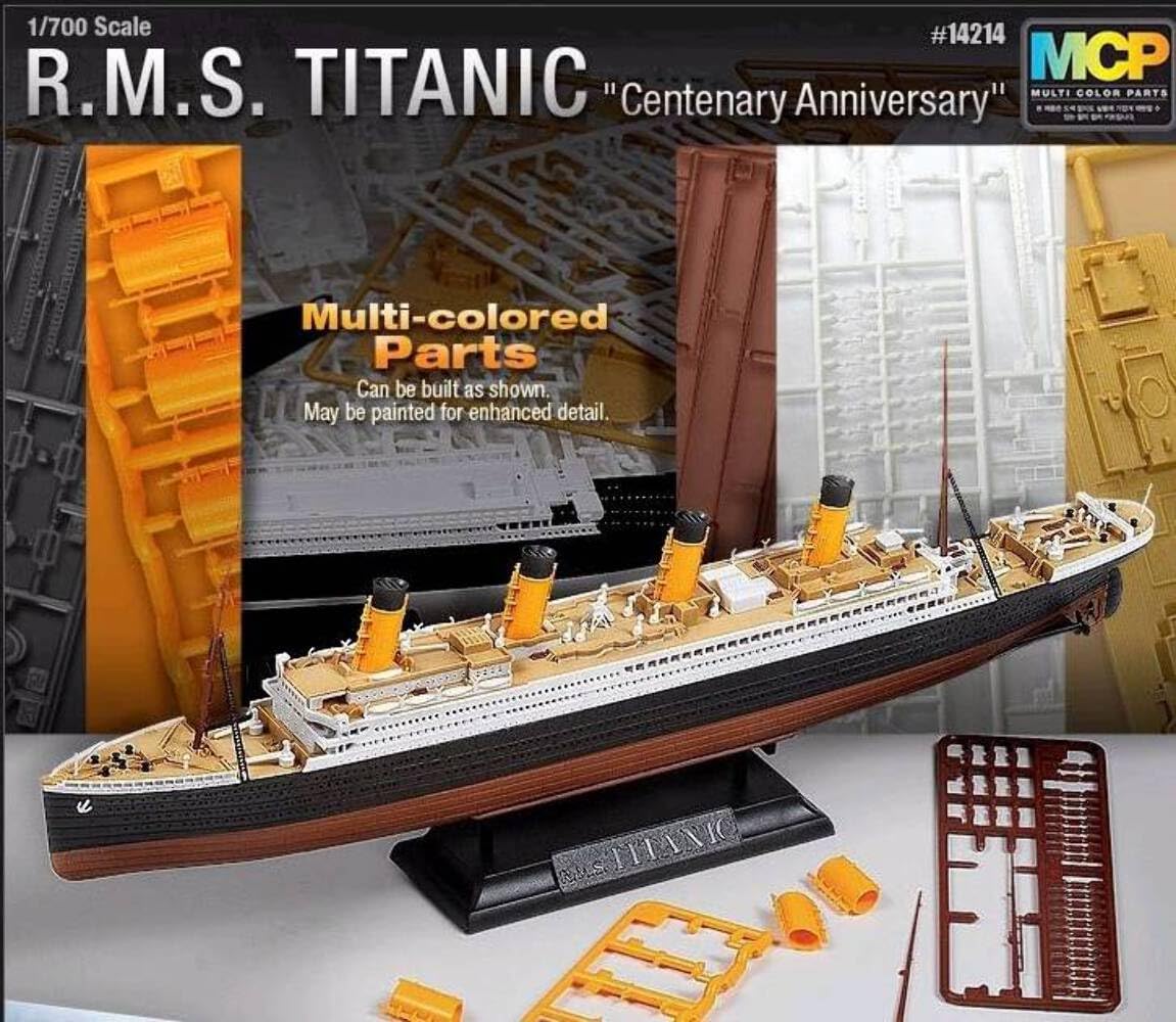 Academy Hobby Model Kits Academy Assembly Kit Compatible With Rsm Titanic Centenary Anniversary Mcp Version Kit 1:700 Acd14214